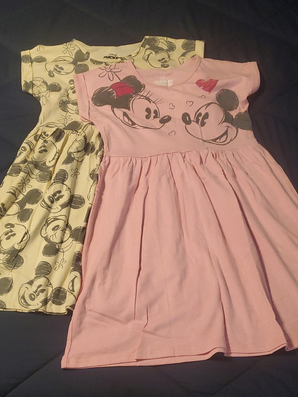 Disney Pink and Cream Minnie & Mickey Cotton Dress Set